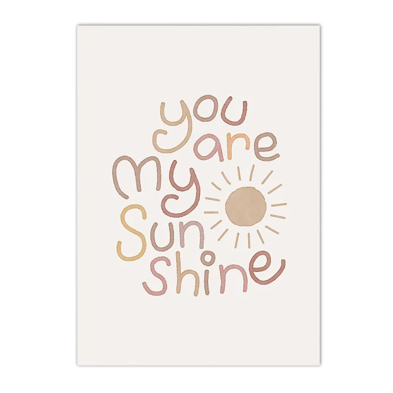 Boho Wall Art - Quotes & Abstract Canvas Prints for Nursery & Kids' Room Decor