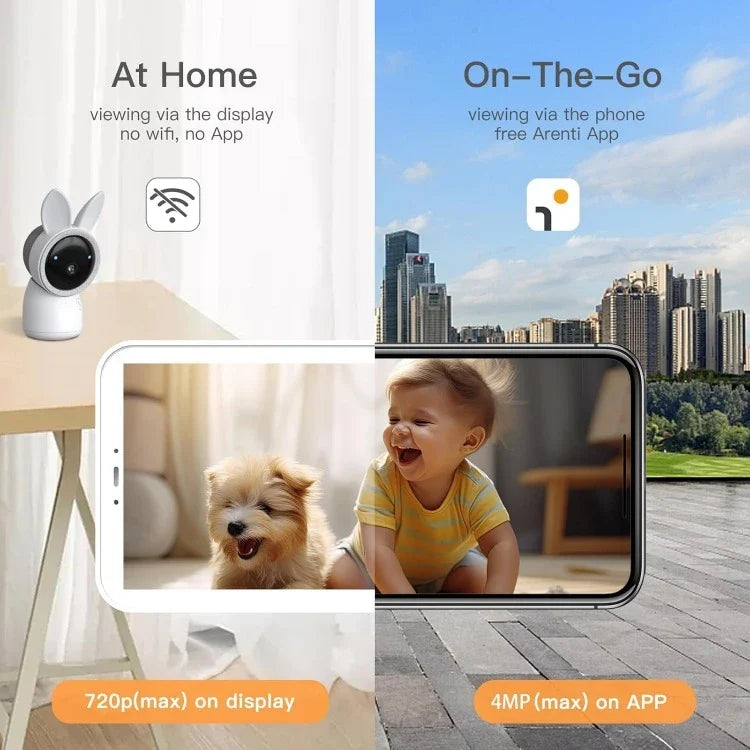 📸 Arenti 4MP 360° PTZ Wi‑Fi Baby & Pet Camera