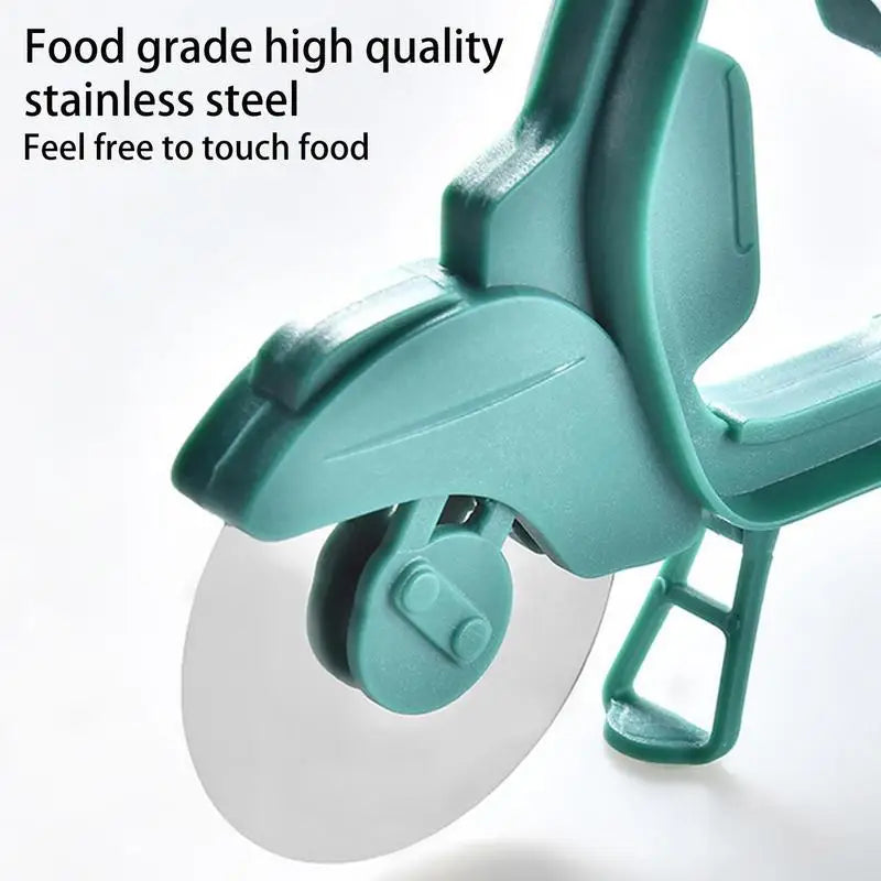 Pizza Dual Cutting Wheels With Ergonomic Handle Stainless Steel Food Chopper Multi-Function Roller For Dough Baking Tools Cheese