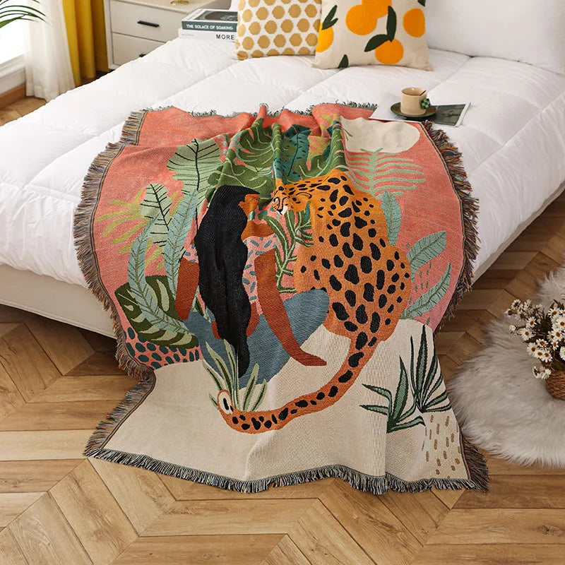 Boho Tassel Throw Blanket