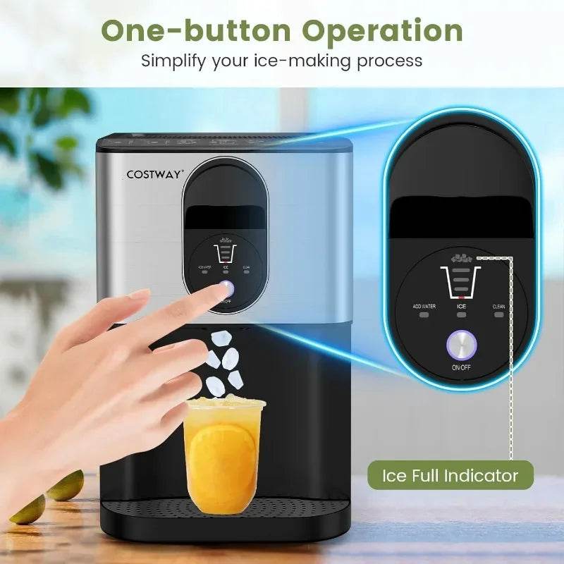 Countertop Nugget Ice Maker with Self-Dispensing