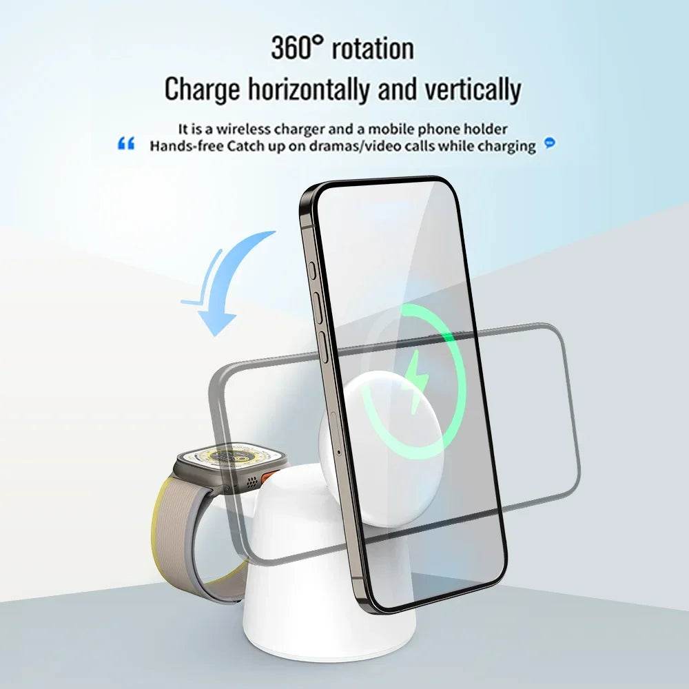 3-in-1 Magnetic Wireless Charger Stand