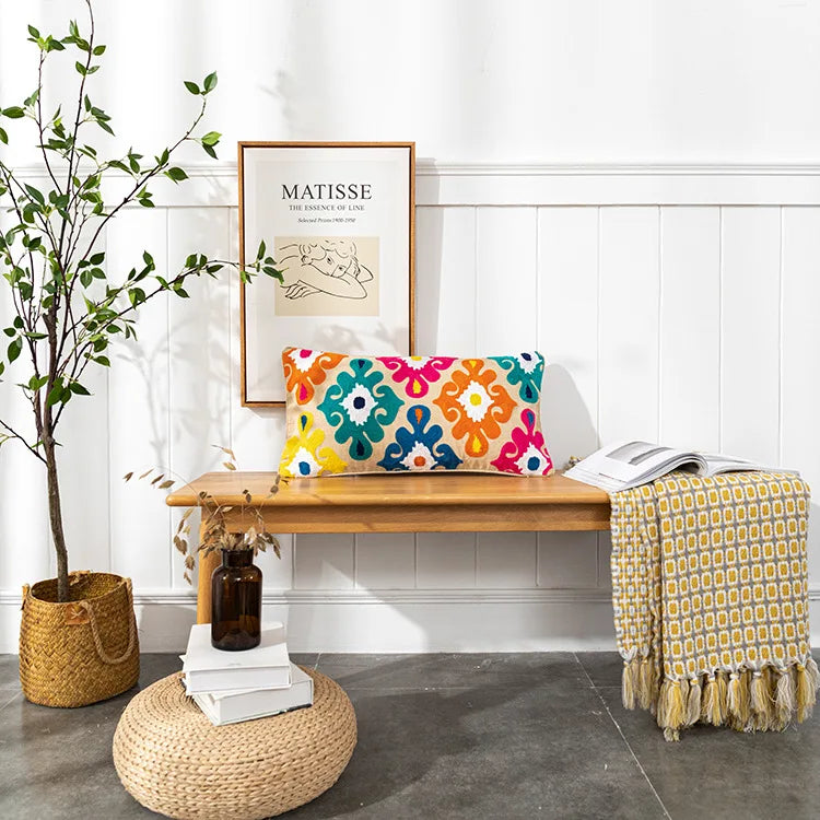 Bohemian Embroidered Throw Pillow Covers
