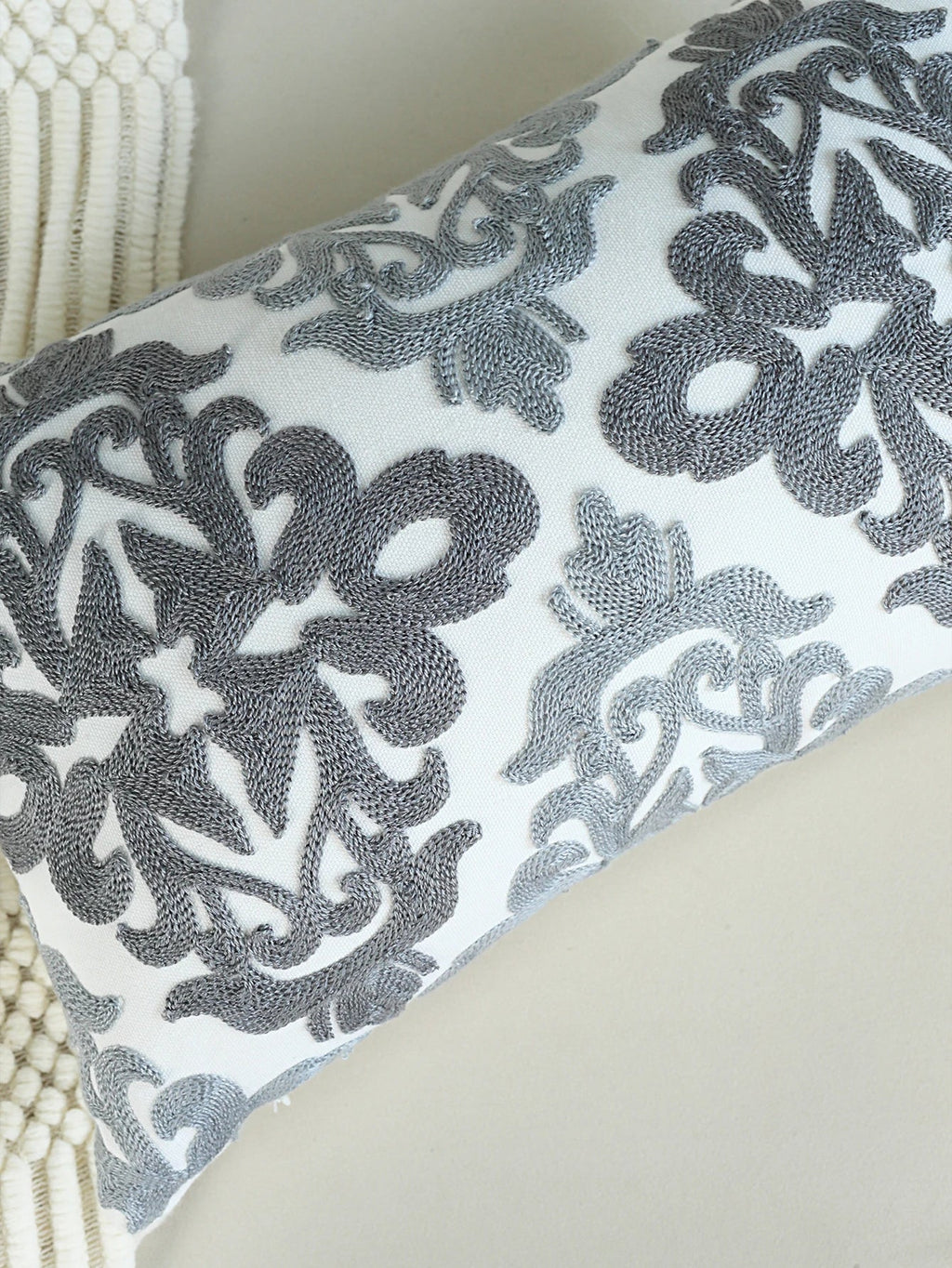 Geometric Embroidery Decorative Cushion Cover