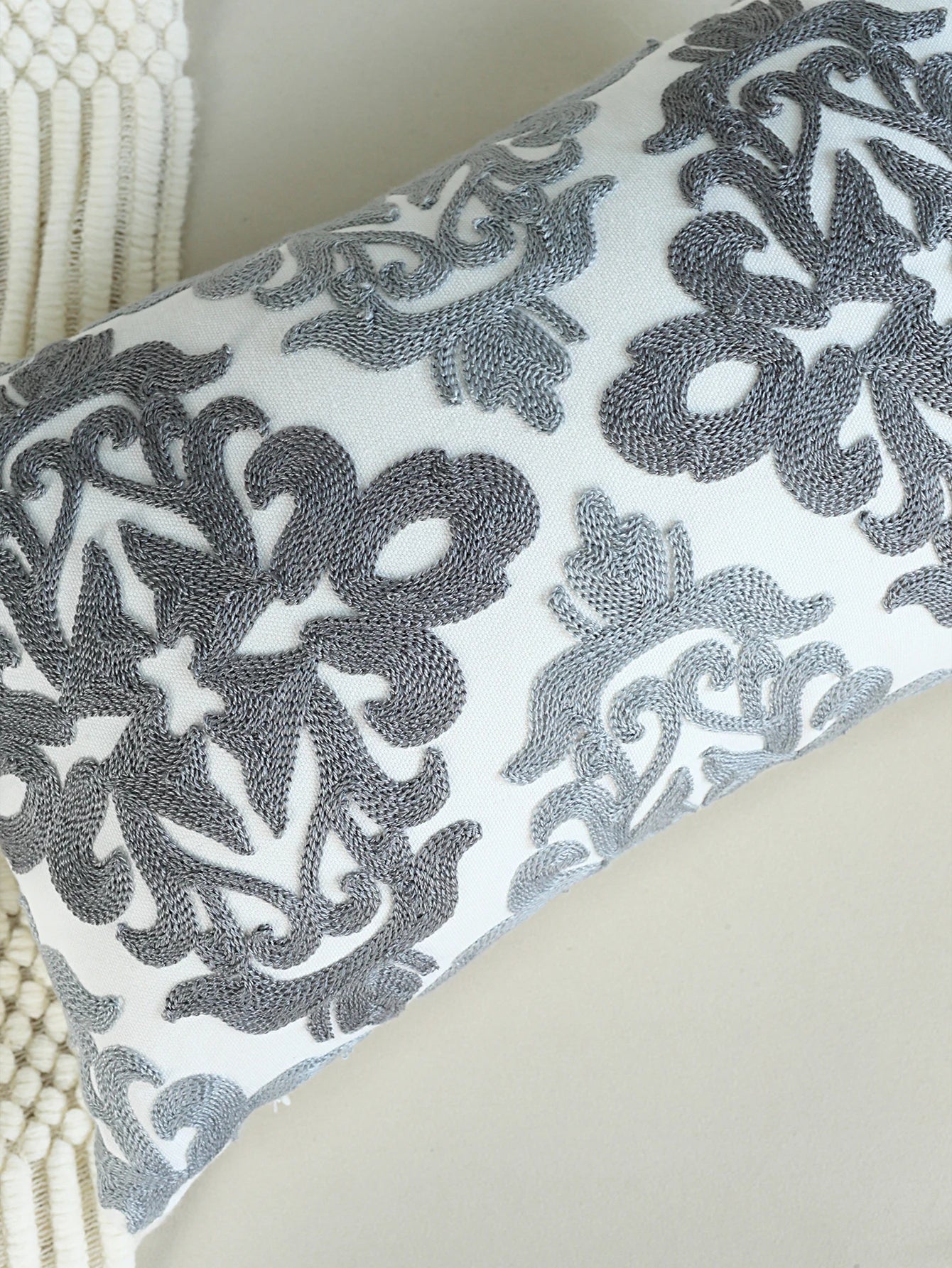 Geometric Embroidery Decorative Cushion Cover