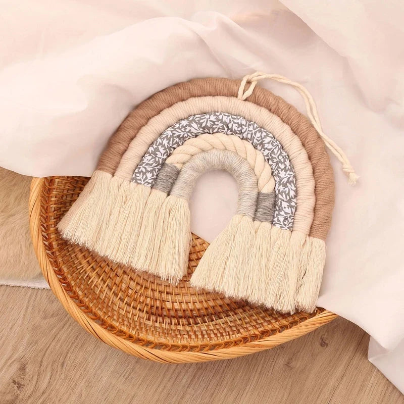 Handmade Cotton Rainbow Wall Hanging