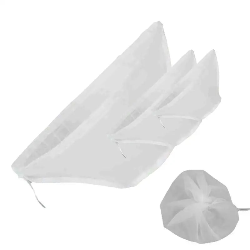 3pcs Soy Milk Bag Reusable Natural Cheese Cloth Bags Dumpling Filling Squeeze Drawstring Bags for Yogurt Nut Strainers