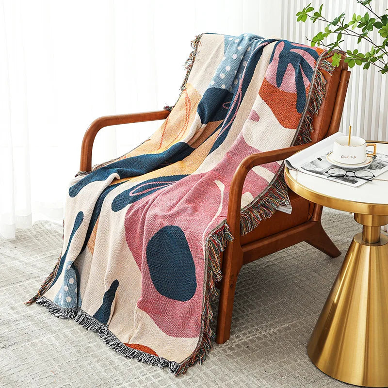 Boho Tassel Throw Blanket