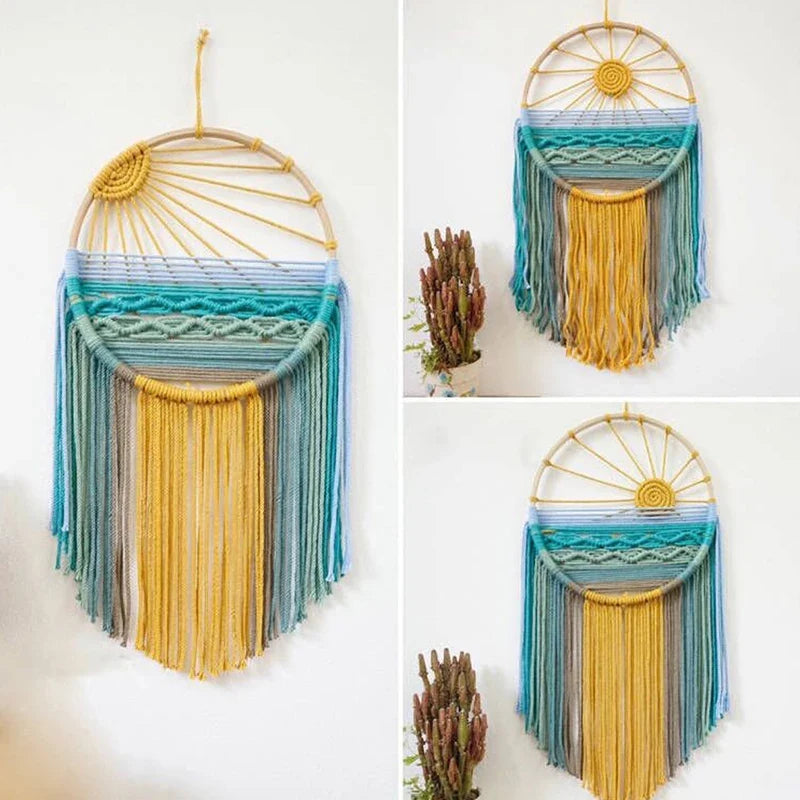 Sunrise & Sunset Woven Boho Cotton Tapestry