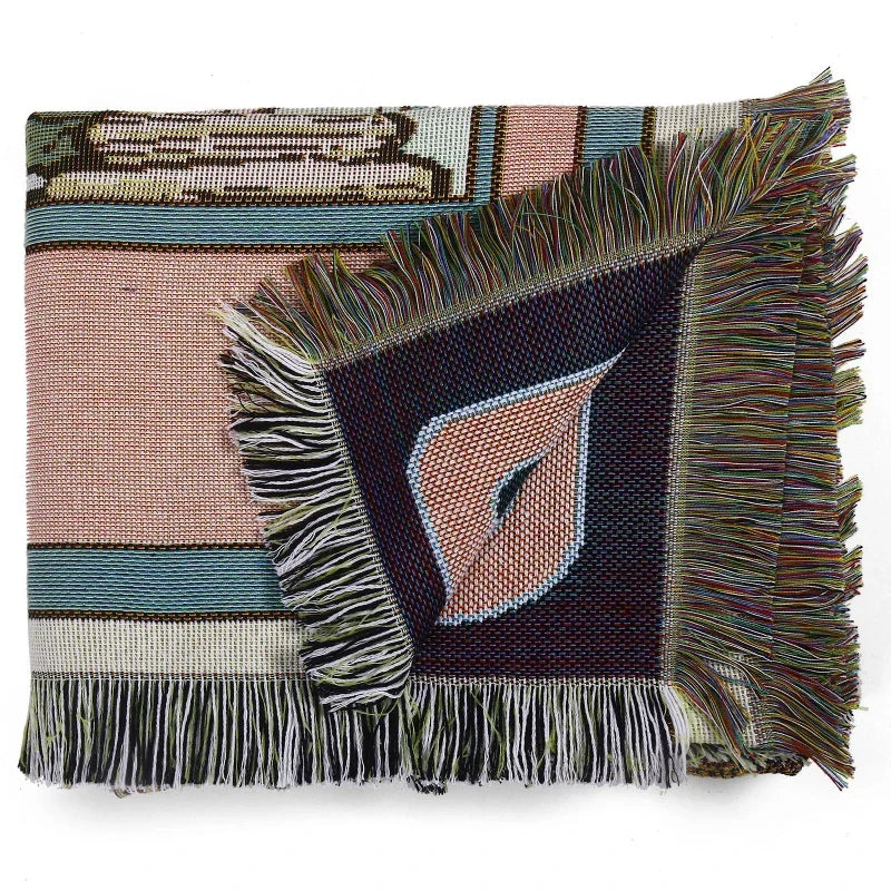 Boho Woven Tarot Throw Blanket