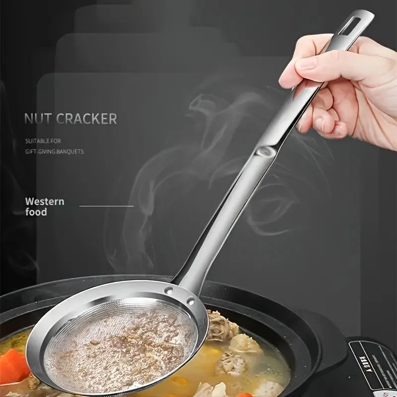 Single Oil Skimmer Spoon – Stainless Steel Fat Separator for Cooking, Turkey Frying & Thanksgiving Meal Prep