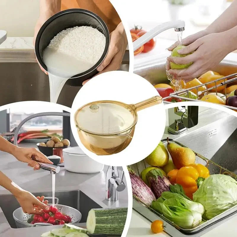 🥦 Creative Multifunctional Draining Basket with Spout