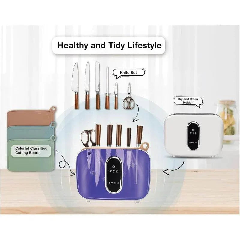 Smart Cutting Board Set with Knife Holder
