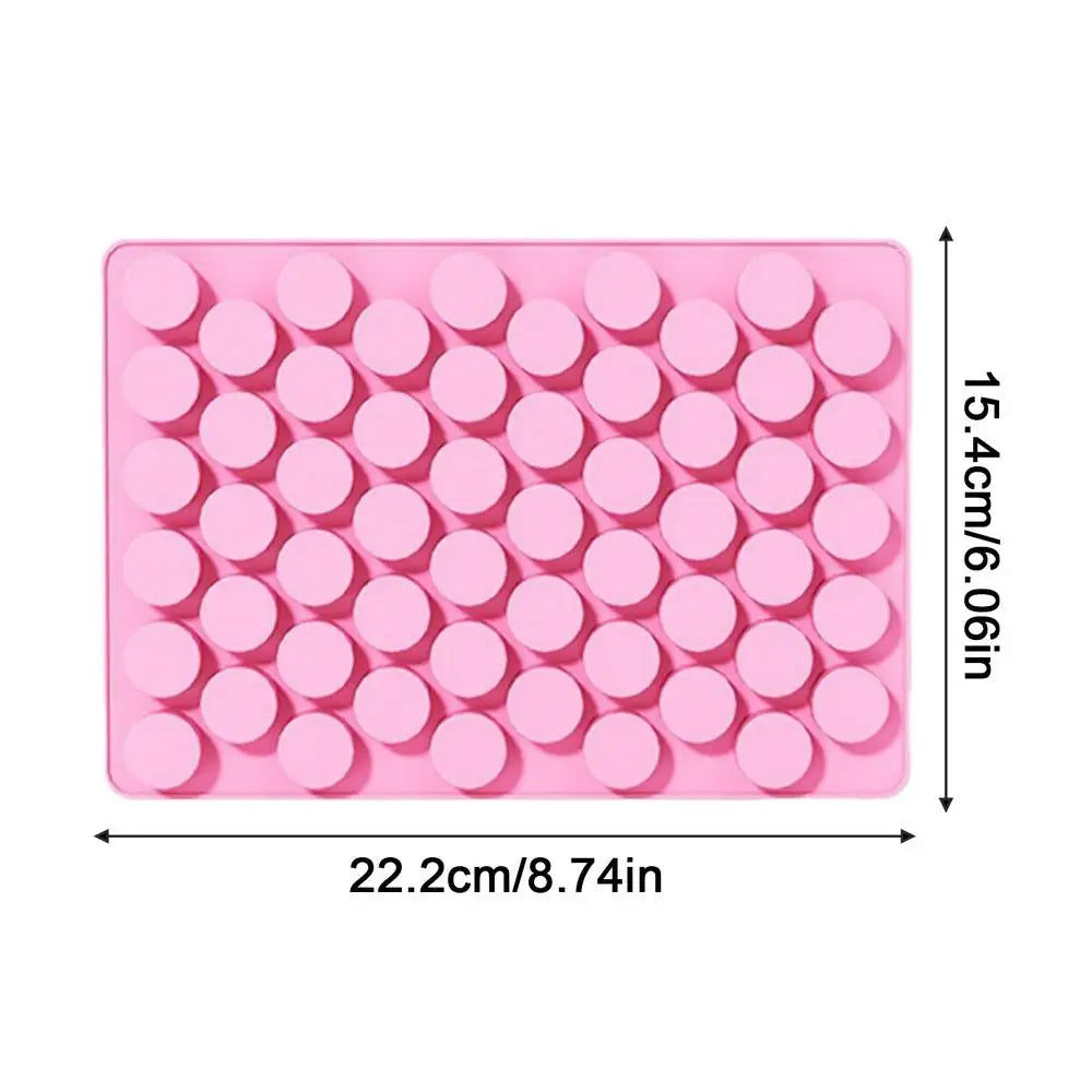 Small Silicone Molds Homemade Cupcake Baking Maker Supply Non-stick 55-Cavity Silicone Cake Baking Cylinder Molds For Wax Resin
