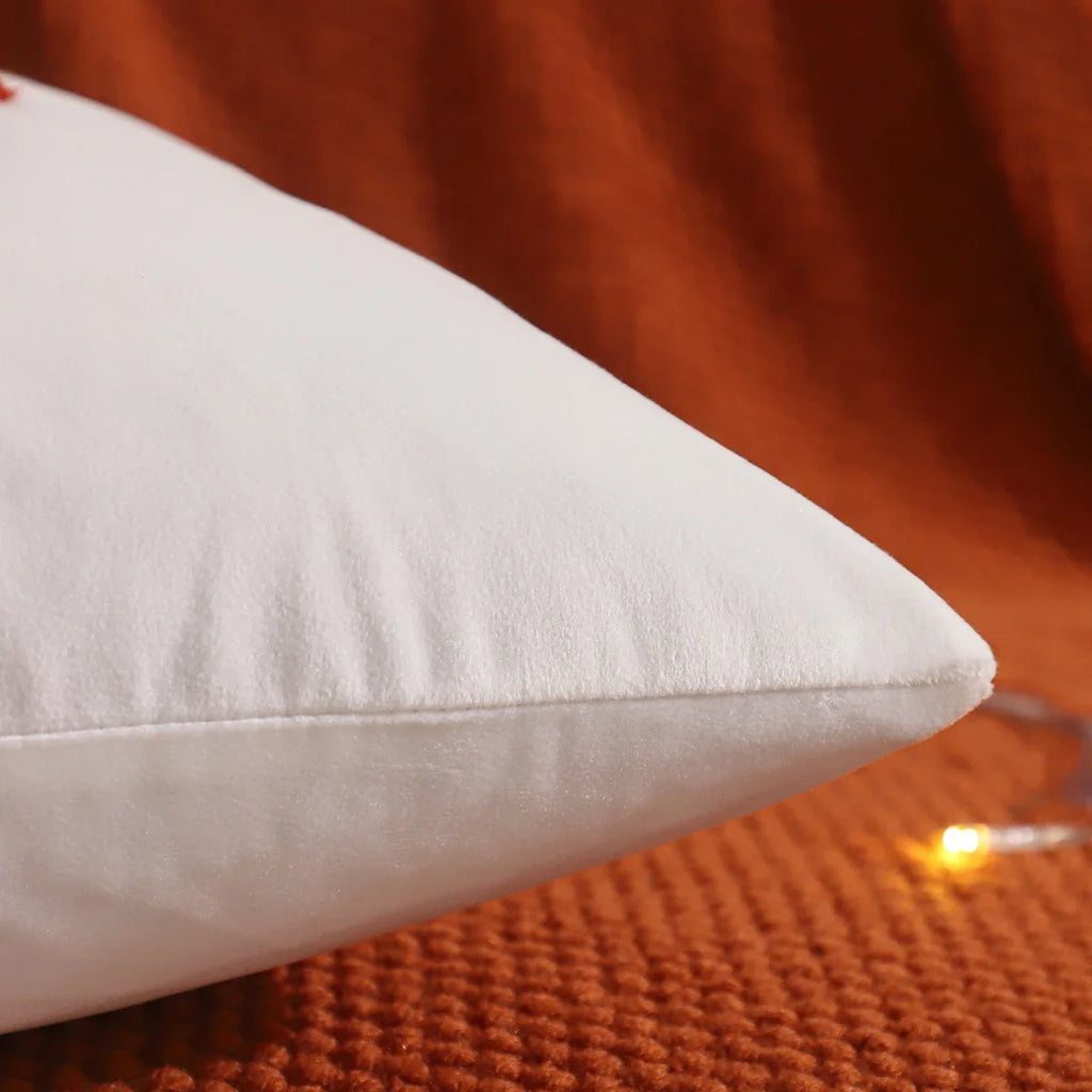 Autumn Embroidered Velvet Throw Cushion Case