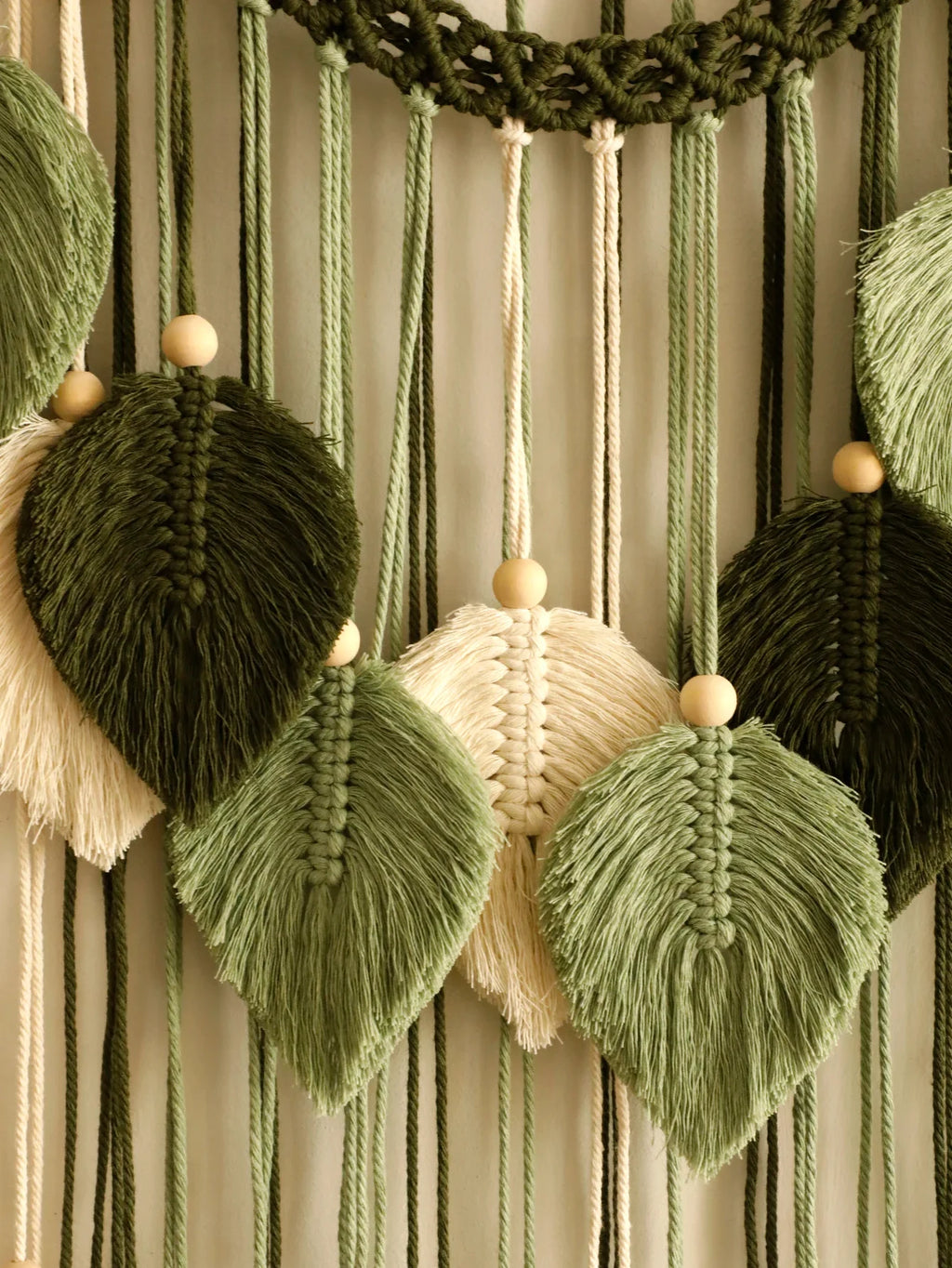 Leaves Hand-Woven Macrame Tapestries