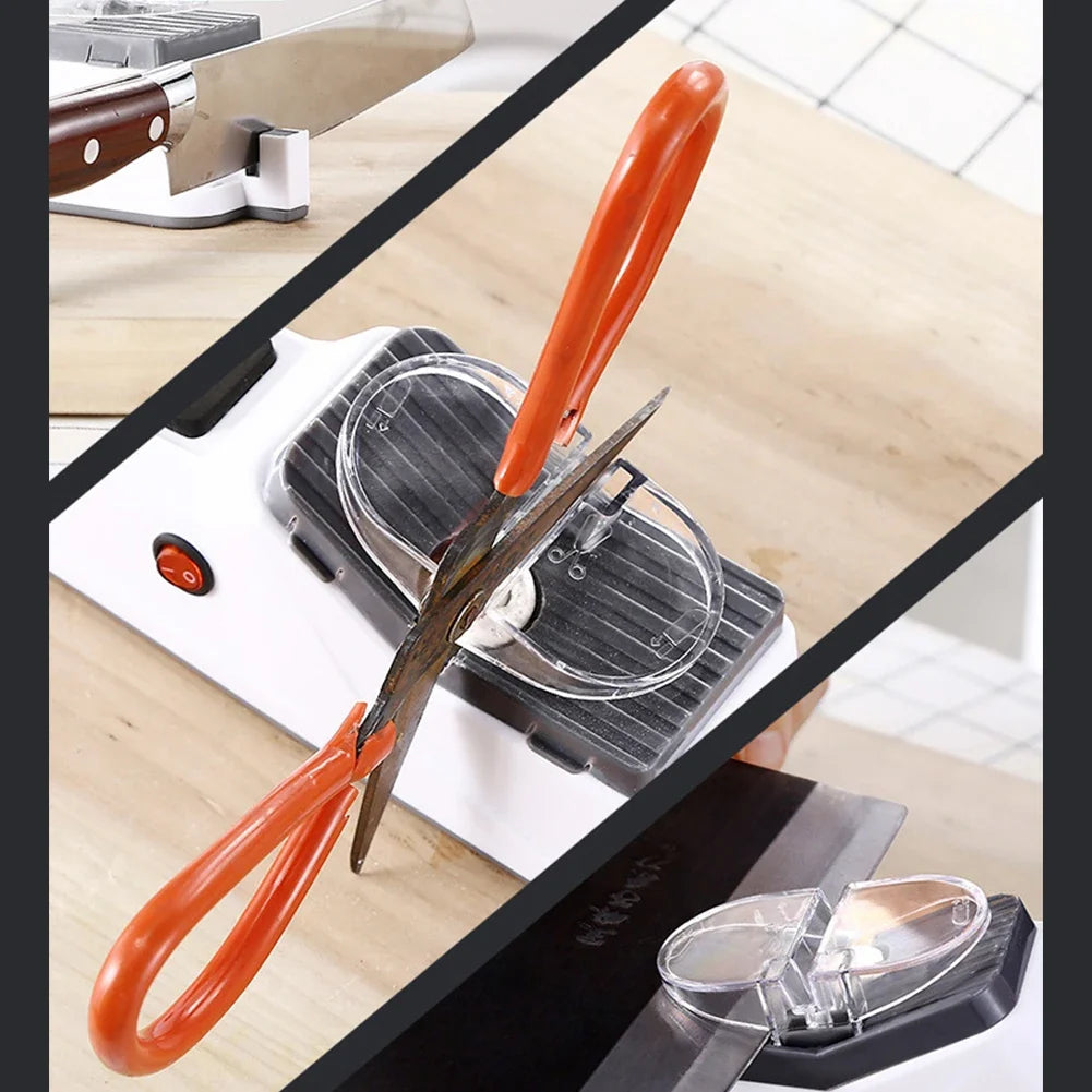 Electric Knife Sharpener – USB Rechargeable Automatic Sharpening Tool for Kitchen Knives
