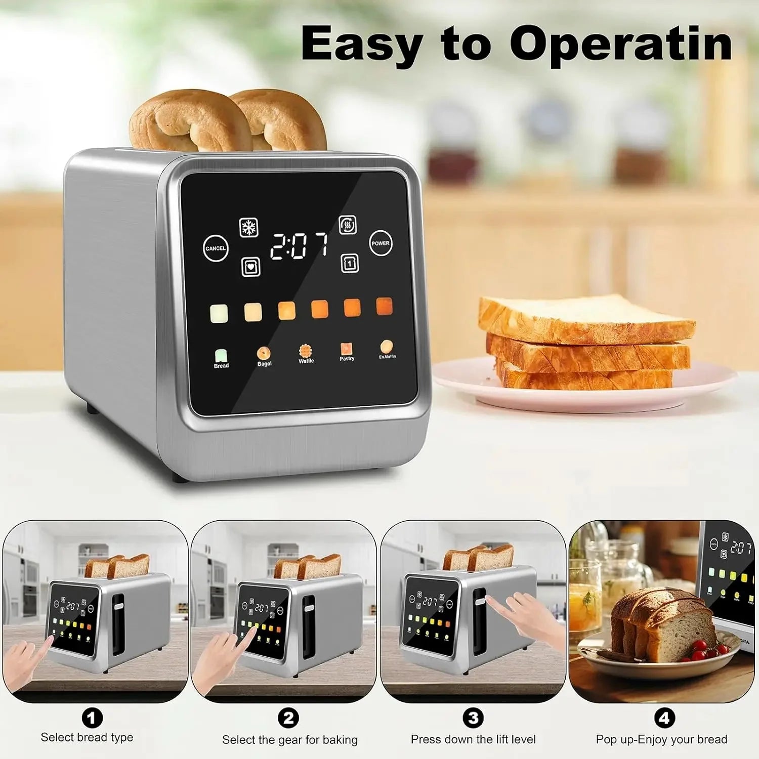 Smart Touch Screen Toaster