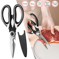 Multifunctional Stainless Steel Kitchen Scissors – Heavy-Duty Poultry, Meat & Fish Cutting Shears | Non-Slip, Durable Cooking Gadget