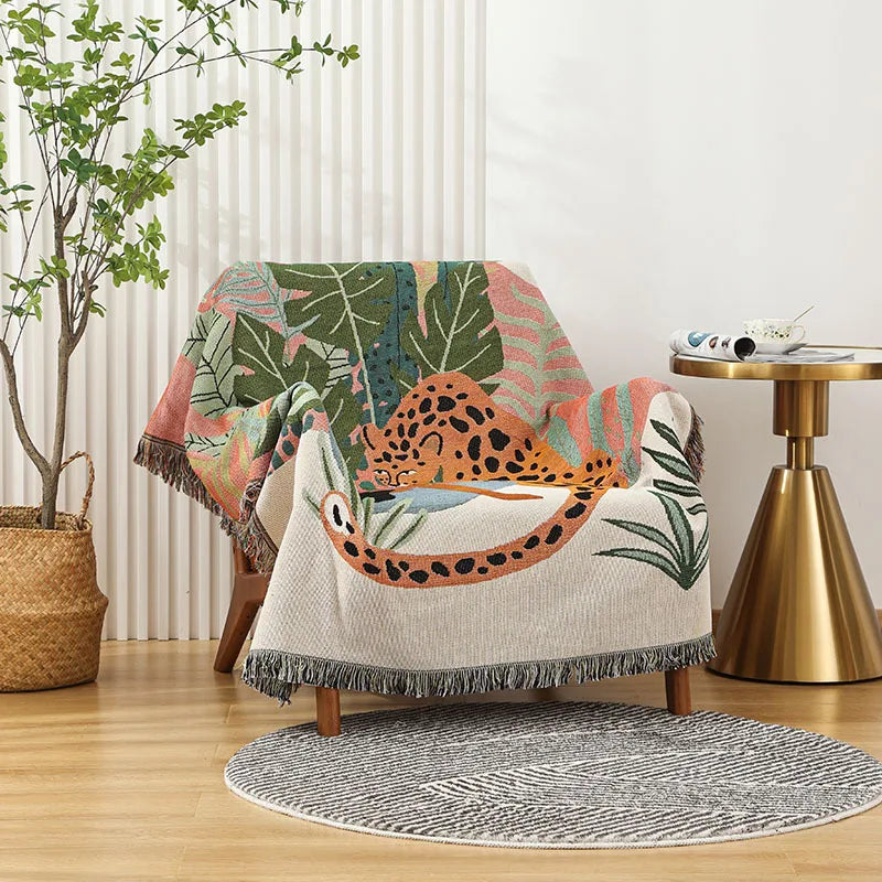Boho Tassel Throw Blanket