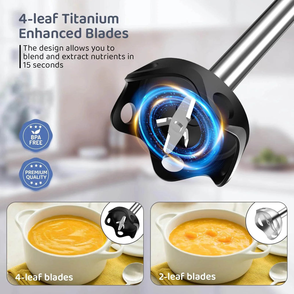 Handheld Immersion Blender – 1000W Stick Blender