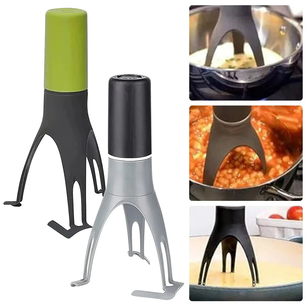 Battery-Operated Triangle Pan Stirrer – Multifunction Egg Whisk & Sauce Blender, Hands-Free Mixer for Soups, Cream, Sauces & Home Kitchen Use