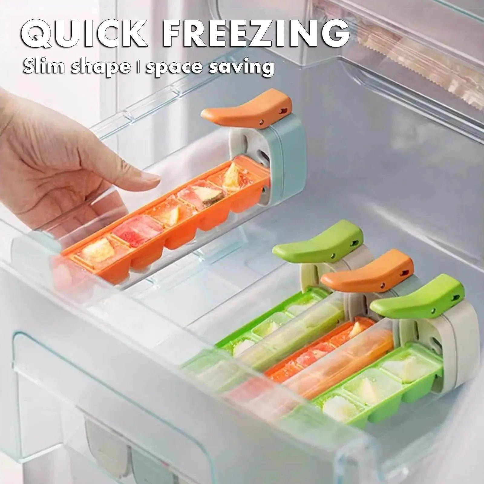 Ice Cubes Tray One Handed Deicing