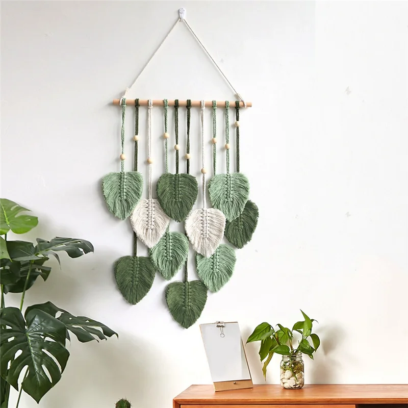 Handwoven Macrame Leaf Wall Hanging