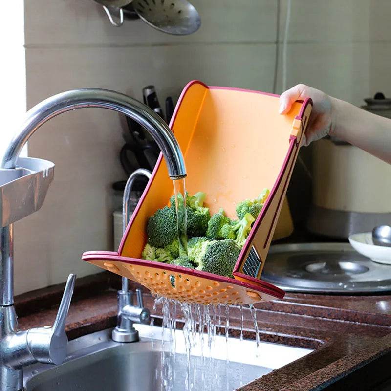 Multifunctional Foldable Cutting Board with Drain