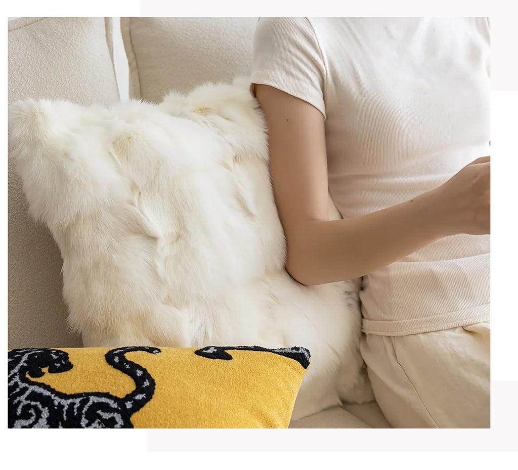 Tiger Embroidered Throw Pillow Cover – Luxury Boho Cushion Case for Sofa, Bed & Home Decor