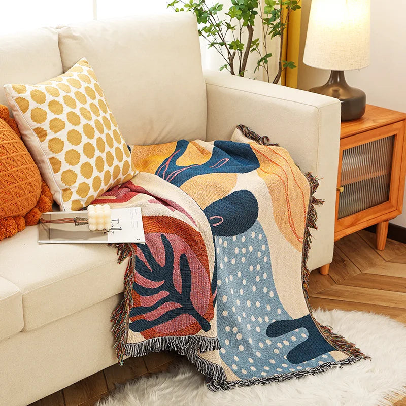 Boho Tassel Throw Blanket