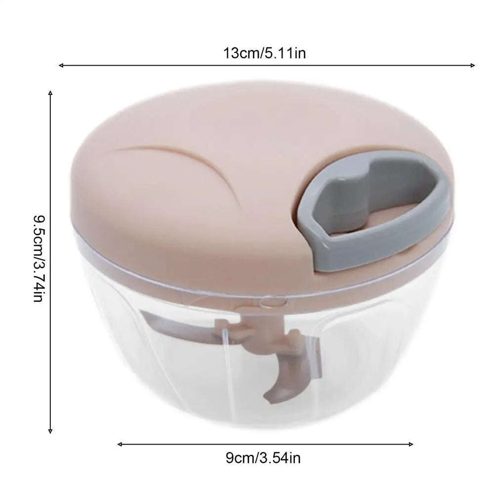 500ML Manual Meat Mincer Garlic Chopper Hand Pull Press Crusher Vegetable Grinder Chili Onion Cutter Kitchen Cooking Tools