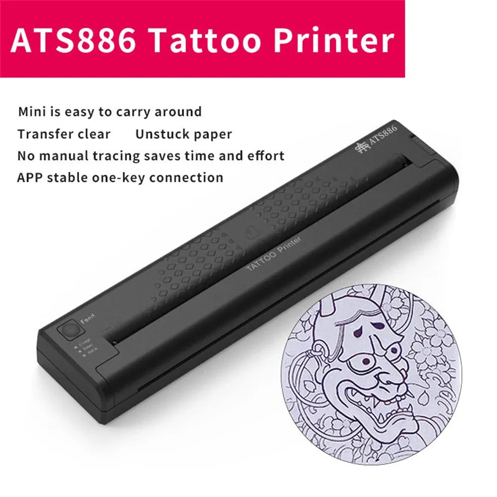 Wireless Tattoo Stencil Printer and Papers