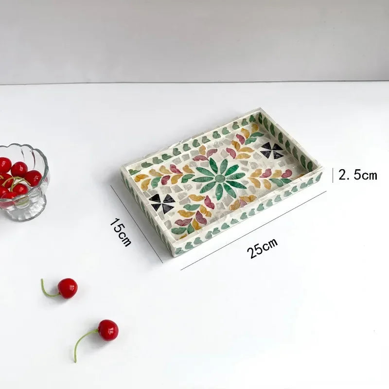 Handmade Shell Tray – Oval & Rectangular Decorative Jewelry Organizer for Boho Home Decor