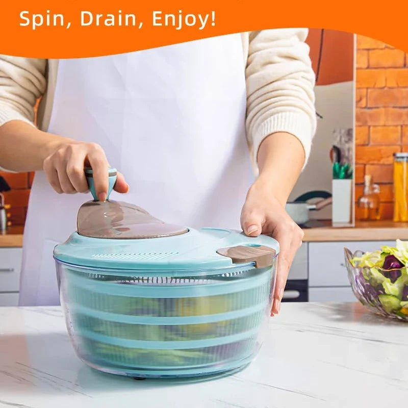 🥗 4.24 Quart Salad Spinner – Rinse, Spin & Serve Greens with Ease