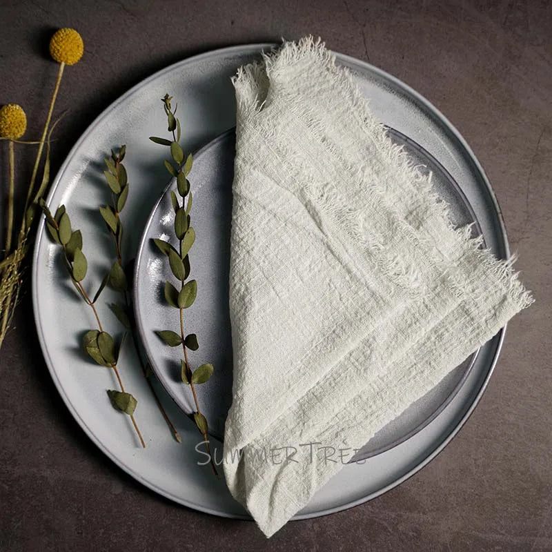 Rustic Cotton Gauze Reusable Napkin – Boho Kitchen & Table Decor - Rust