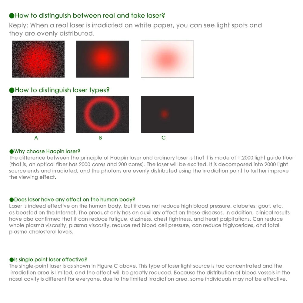 Tinnitus Ear & Nasal Laser Therapy Device