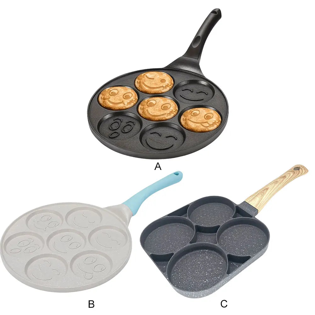 7/4 Cups Pancake Pan Egg Omelet Crepe Frying Pan Non-stick Griddle Pancake Maker Mini Pancakes Maker for Kids Breakfast