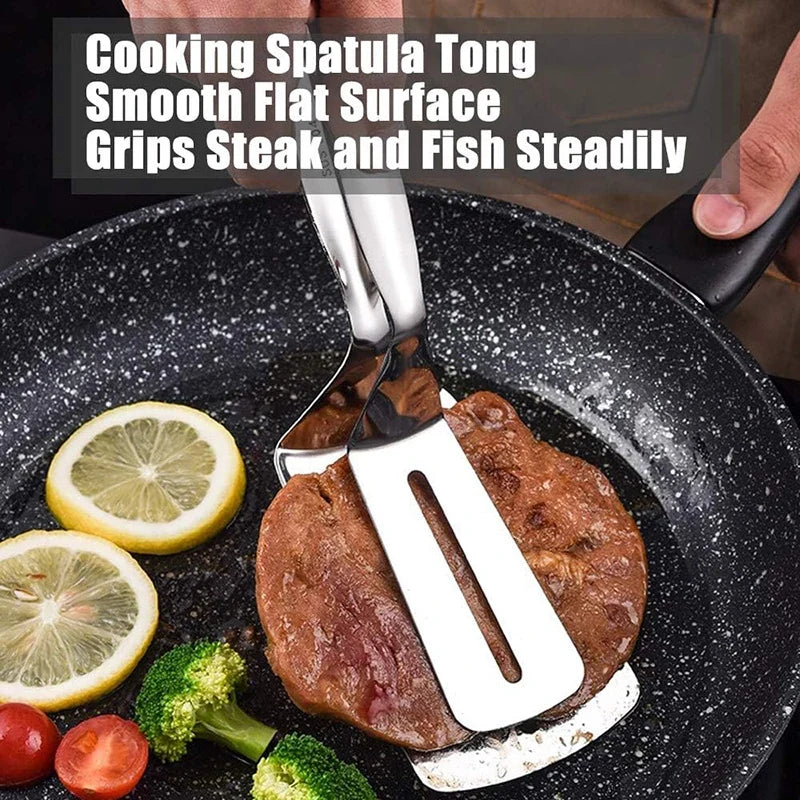1-Pack Heavy Duty Steak Tongs - Thanksgiving Turkey Flipper & Holiday Grill Master Tool