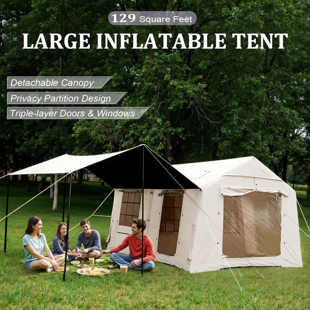 🏕️ 10–12 Person Inflatable Camping Tent