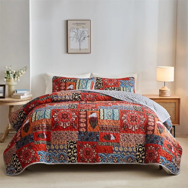 Lightweight Quilted Bedspread Set – All-Season Coverlet with Pillow Shams