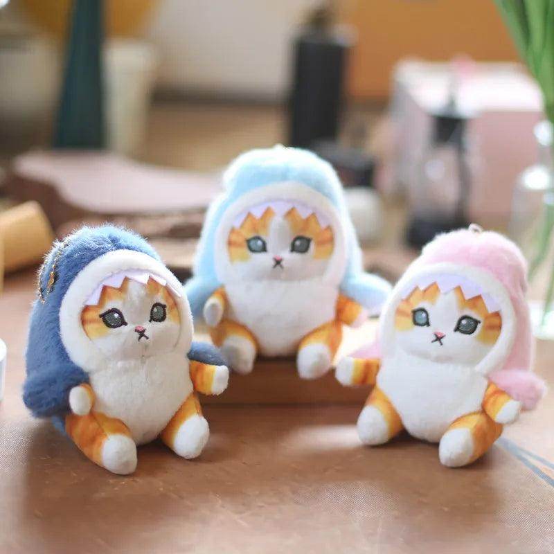Shark Cat Fried Shrimp Plush Toy Keychain