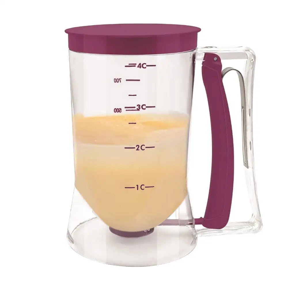 Hand-Held Batter Dispenser – Pancake, Cupcake & Waffle Batter Separator | Mess-Free Baking Tool for Muffins, Crepes & Baking Supplies
