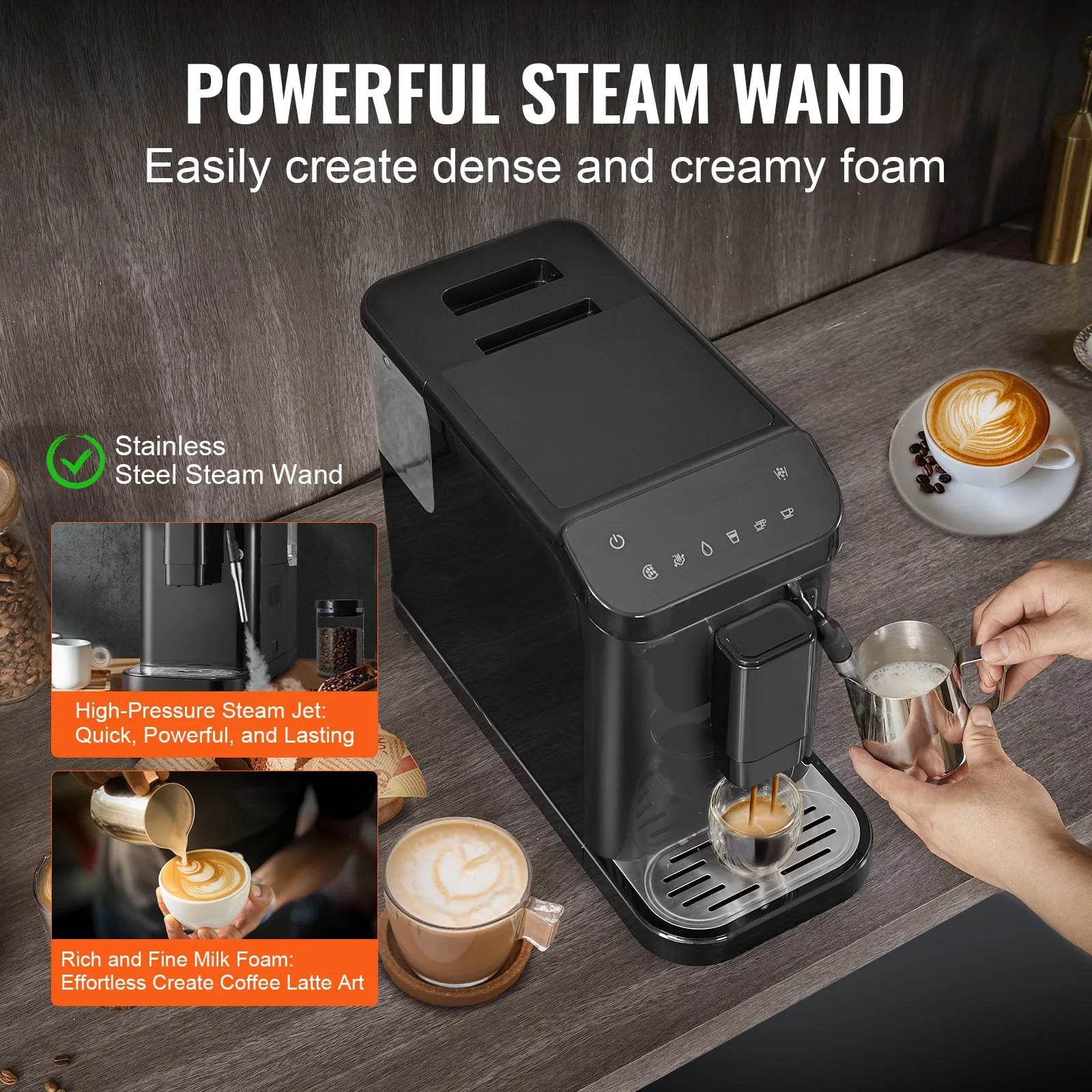 Automatic Espresso Machine with Grinder & Frother