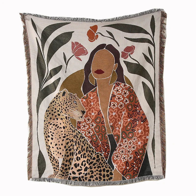 Boho Tassel Throw Blanket