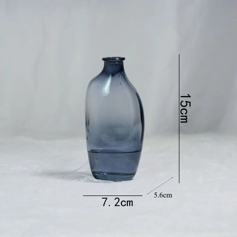 Gradient Glass Flower Vase – Modern Iridescent Home Accent