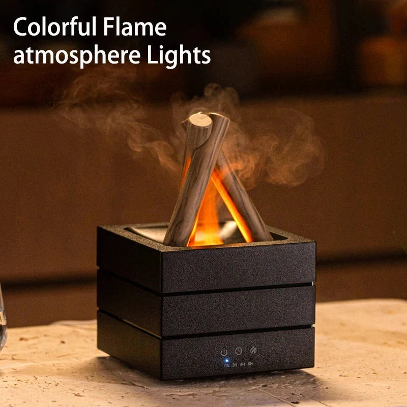 🔥 280ml Flame Aroma Diffuser – USB Humidifier with Remote & LED Light