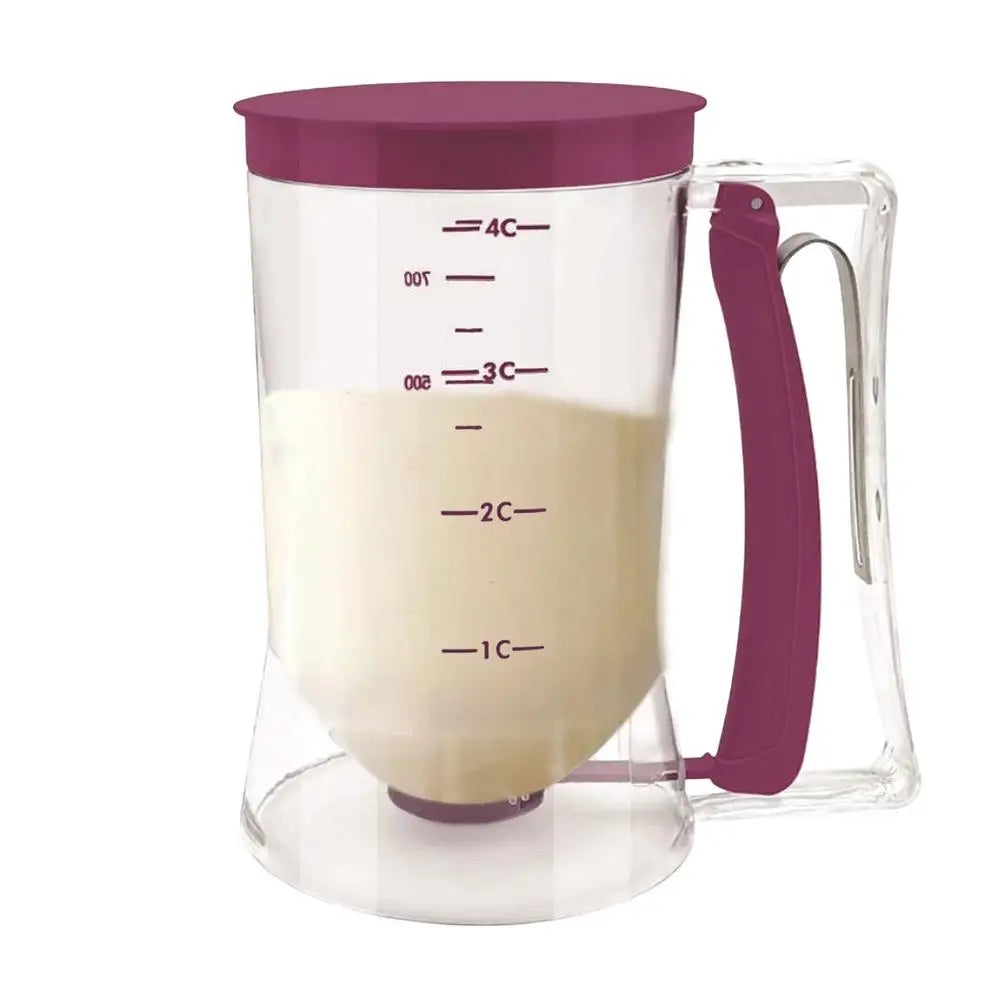 Hand-Held Batter Dispenser – Pancake, Cupcake & Waffle Batter Separator | Mess-Free Baking Tool for Muffins, Crepes & Baking Supplies