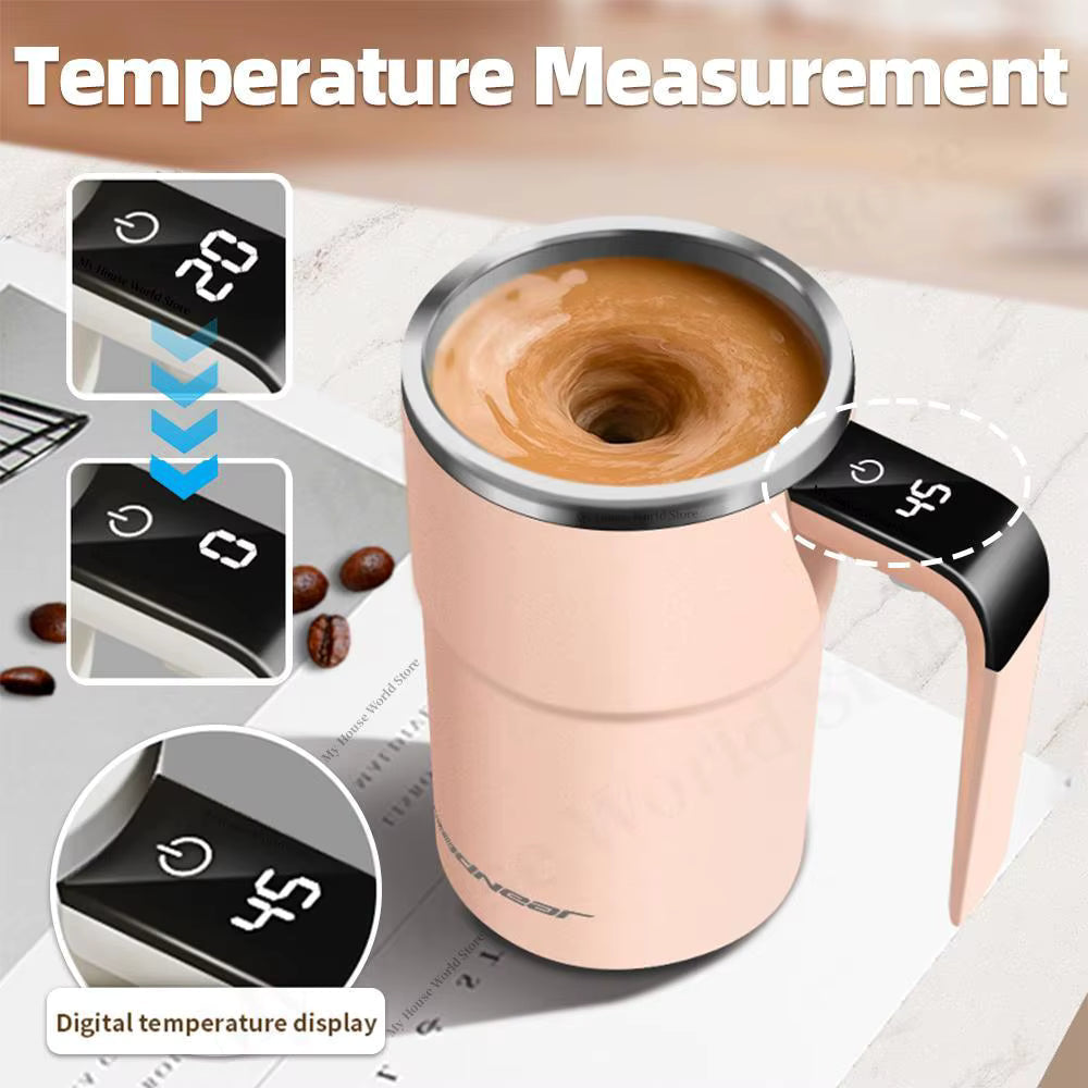 Automatic Self-Stirring Mug with Temperature Display