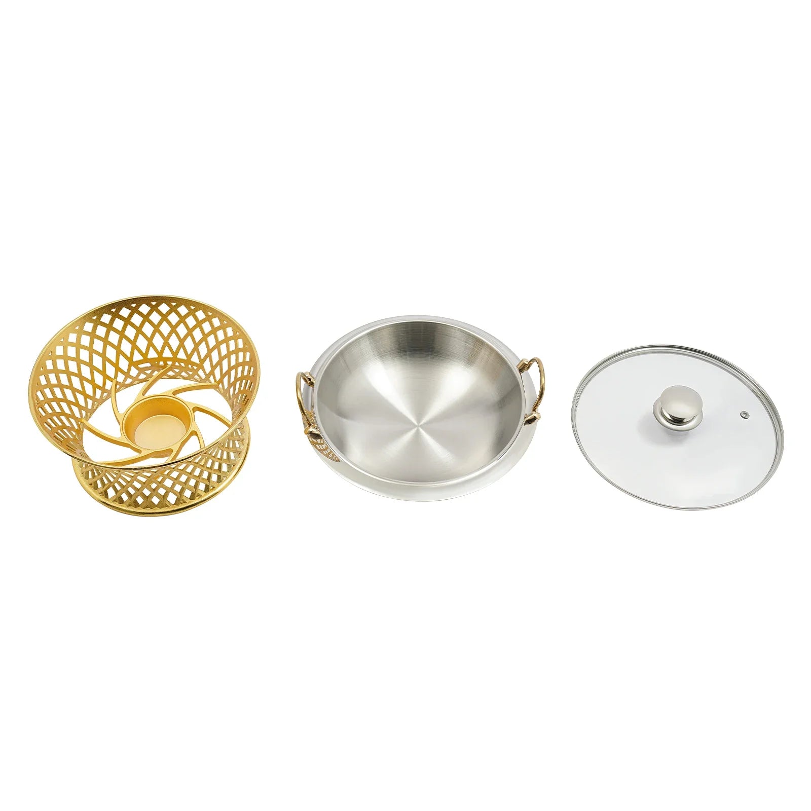 24cm/9.45in Buffet Chafing Dish, Round Chafing Dish, Chafing Dish With Lid, BBQ Tool, For Wedding, Kitchen, Party Decoration